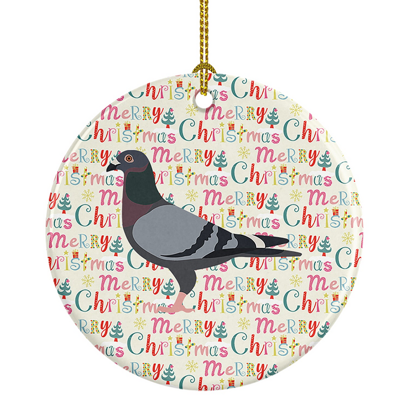 Racing Pigeon Christmas Ceramic Ornament - Personalized Holiday Tree Decoration | Perfect Gift for Bird Lovers