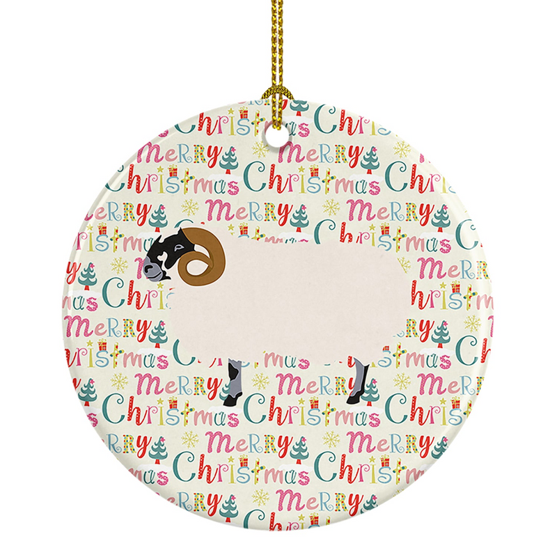 Charming Scottish Blackface Sheep Christmas Ornament - Personalized Holiday Decor