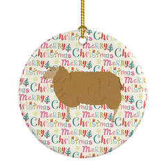 East Friesian Sheep Christmas Ceramic Ornament - Festive & Personalized Holiday Decor