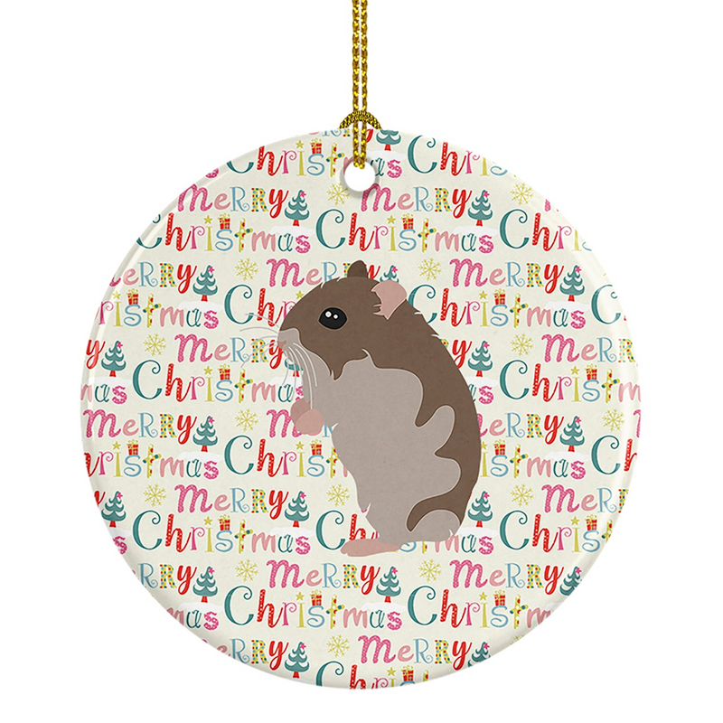 Dwarf Hamster Christmas Ceramic Ornament – Personalized Holiday Keepsake