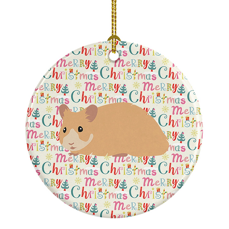 Personalized Syrian Golden Hamster Christmas Ornament - Unique Ceramic Holiday Decor