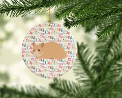 Personalized Syrian Golden Hamster Christmas Ornament - Unique Ceramic Holiday Decor