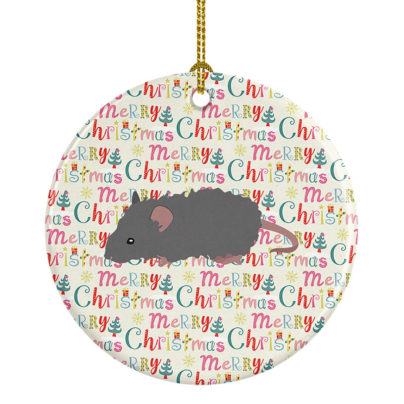 Charming Australian Long Coated Mouse Ceramic Christmas Ornament - Personalized Holiday Decor Gift