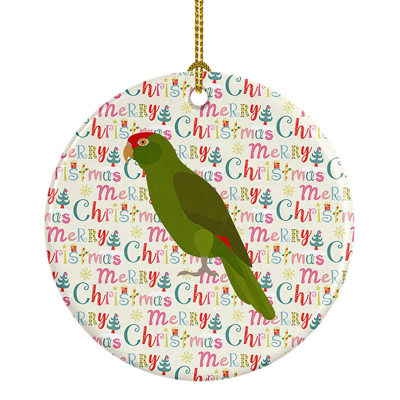 Amazon Parrot Christmas Ceramic Ornament - Festive & Personalized Holiday Decor