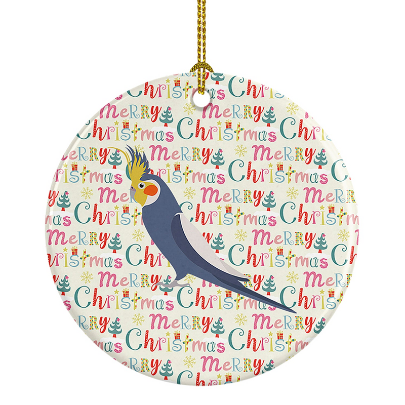 Cockatiel Christmas Ceramic Ornament - Personalized Holiday Decor | 2.8125