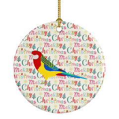 Rosella Christmas Ceramic Ornament - Personalized Holiday Decor with Breed-Specific Artwork