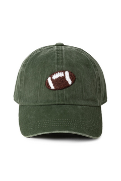 Stylish Chenille Football Cap - 100% Cotton, Adjustable Fit, Perfect for Sports Fans