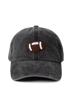 Stylish Chenille Football Cap - 100% Cotton, Adjustable Fit, Perfect for Sports Fans