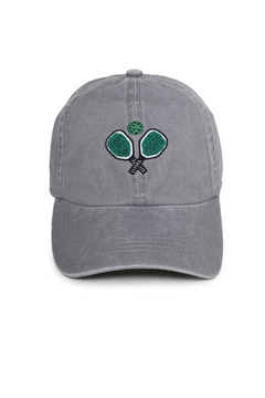 Chenille Pickleball Cap - Cozy, Stylish, & Adjustable Cotton Hat with Embroidered Pickleball Design for Sports Enthusiasts