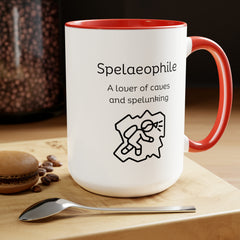 Spelaeophile Cave Splunking Lover Two-Tone Coffee Mugs, 15oz