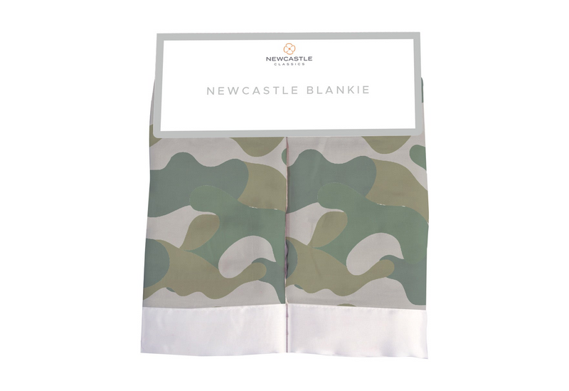 Hunter's Camo Newcastle Blankie - Ultra-Soft Bamboo Muslin Security Blanket | 16x16 inches