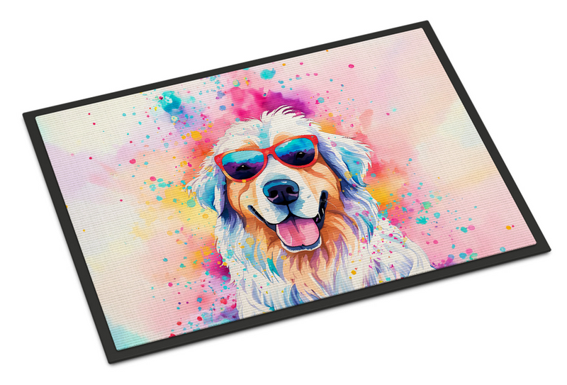 Great Pyrenees Hippie Dawg Doormat – Weather-Resistant, Non-Slip, Eye-Catching Design for Indoor & Outdoor Use