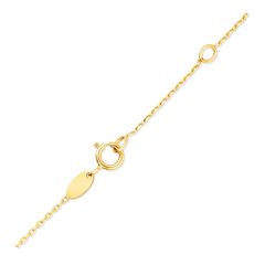 14k Yellow Gold Chain Necklace with Cross Stations – Elegant & Timeless Jewelry Piece