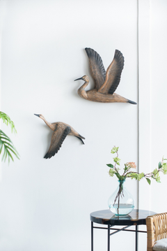 Set of 3 Reeds Migrating Bird Wall Decor - Elegant Home Decor for Living Room, Dining Room, Office, and Bedroom