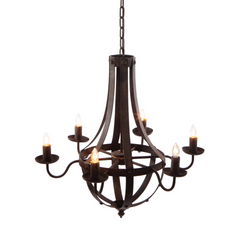 Elegant 6-Light Metal Chandelier with Adjustable Chain – Perfect for Kitchen, Dining Room, Foyer, or Entryway – Antique Black Finish, Bulbs Not Included