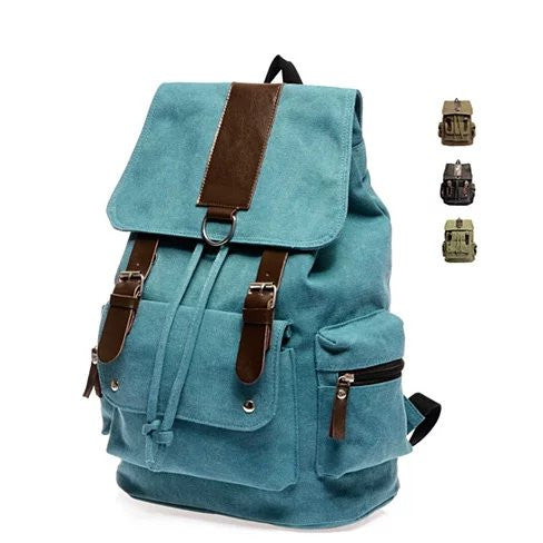 Back To Campus Canvas Backpack - Stylish and Functional in 4 Colors