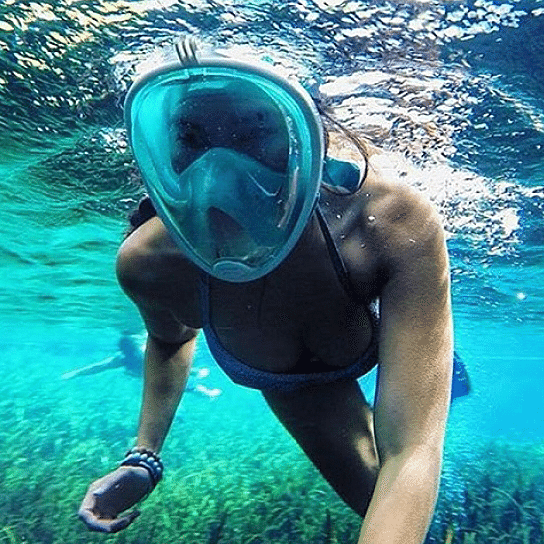 Discover the Amazing Underwater World with Our Full Face Snorkel Mask - 180° View, Anti-Fog Design | Perfect for All Ages