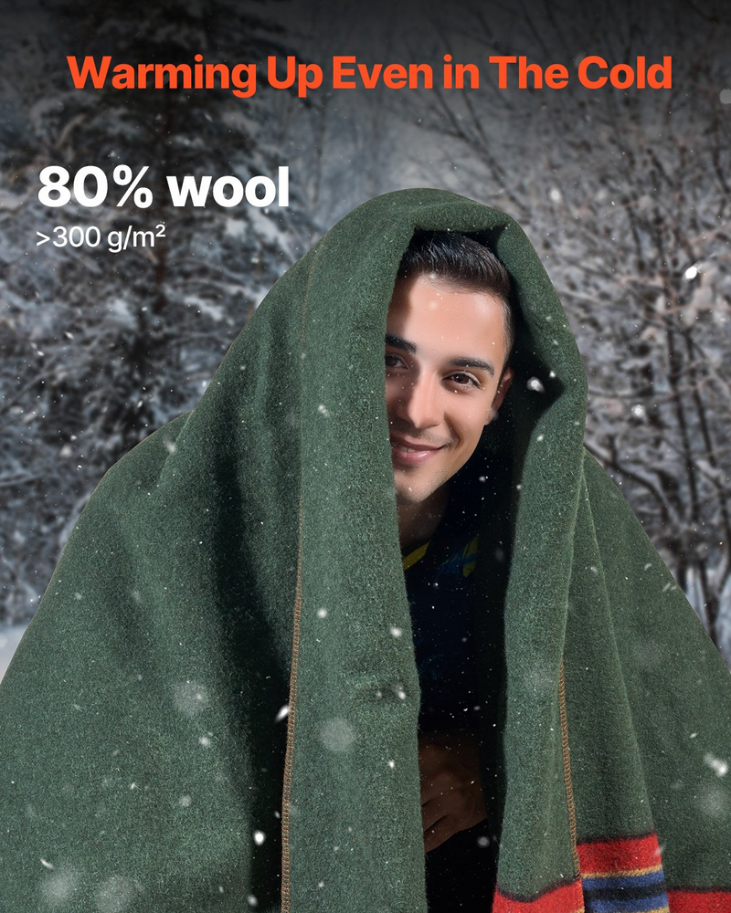 Premium Wool Camping Blanket 64