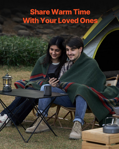 Premium Wool Camping Blanket 64" x 88" - Warm, Durable & Versatile for Camping, Hiking & Travel