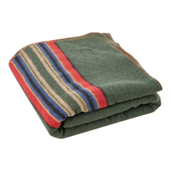 Premium Wool Camping Blanket 64" x 88" - Warm, Durable & Versatile for Camping, Hiking & Travel