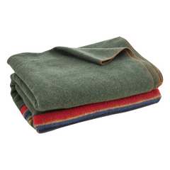 Premium Wool Camping Blanket 64" x 88" - Warm, Durable & Versatile for Camping, Hiking & Travel