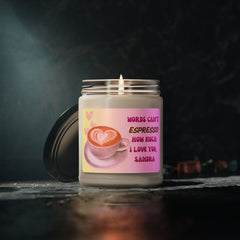 Personalized Love Candle for Coffee Lover Scented Soy Candle, 9oz