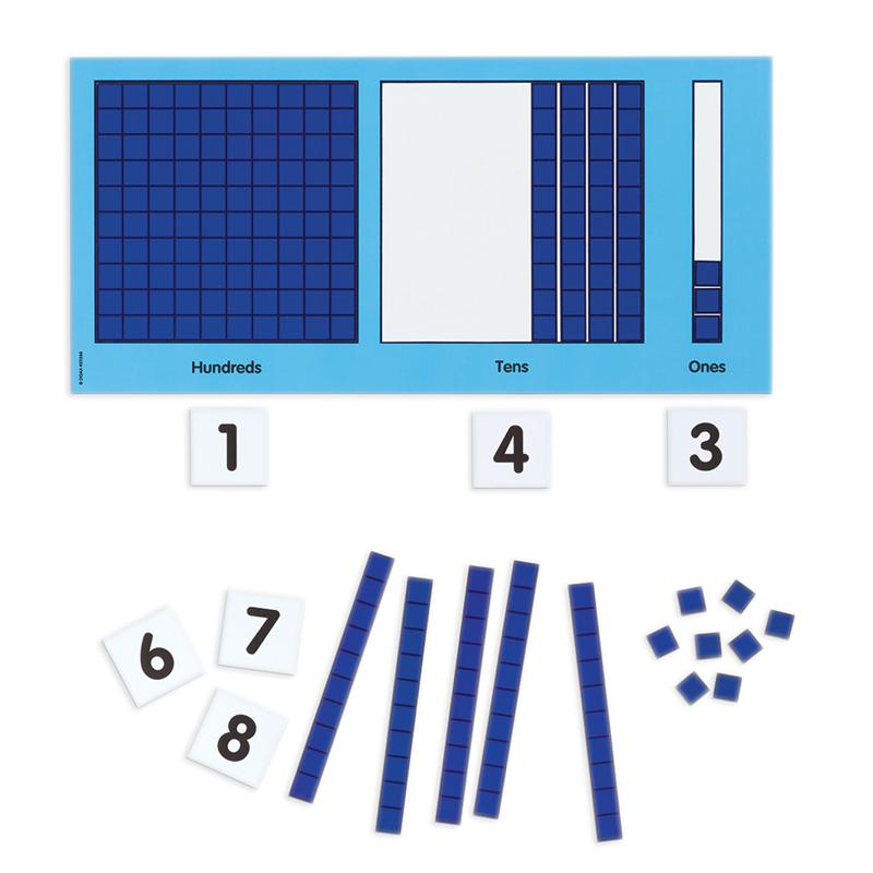 Magnetic Base 10 Place Value Set - Engaging Math Learning Tool for Grades K-2