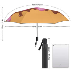 Melting Ice Cream Sprinkles Automatic Umbrella with Anti-UV Coating