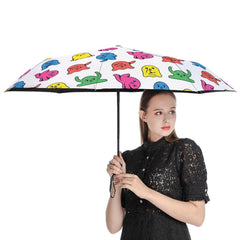 Dancing Dabbing Octopus Ghosts Automatic Umbrella with Anti-UV Coating