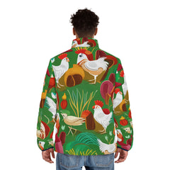 Custom Chicken Unisex Puffer Jacket