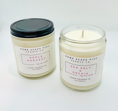 Hand-Poured Soy Wax Candle with Rose Gold Lid - 18oz | Natural, Vegan, Long Burn Time | Home Scape Candles