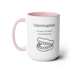 Odontophile Dentistry Teeth Lover Two-Tone Coffee Mugs, 15oz