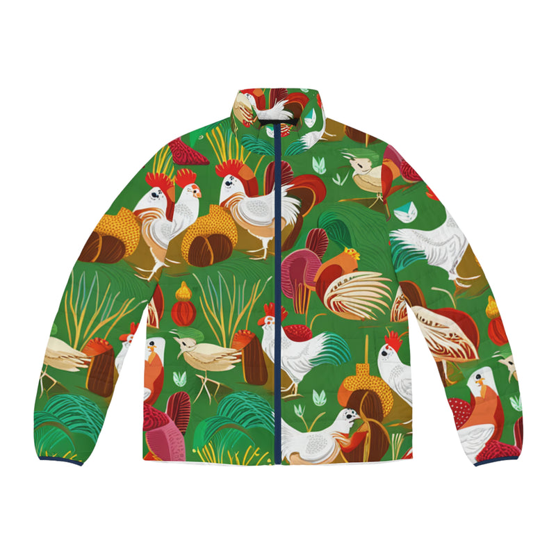 Custom Chicken Unisex Puffer Jacket