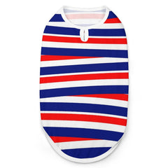 Red White and Blue Striped Mesh Pet Tank Top Vest Independance Day