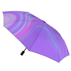 Pink and Purple Swirl Automatic Umbrella with Anti-UV Coating