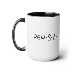 Pew.S.A. Bullet Holed Two-Tone Coffee Mug, 15oz