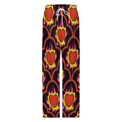 Burning Hearts Men's Pajamas Pants Valentines