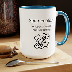 Spelaeophile Cave Splunking Lover Two-Tone Coffee Mugs, 15oz