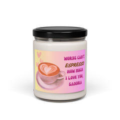 Personalized Love Candle for Coffee Lover Scented Soy Candle, 9oz