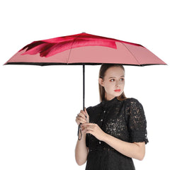 Red Rose Auto Umbrella with Anti-UV Coating