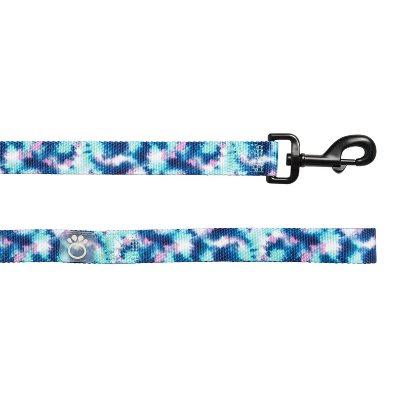 GF PET® Printed Leash - Tie Dye | Durable Nylon Dog Leash for Stylish Walks