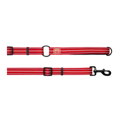 Reflective Dog Leash - EEZY-6 - Red | High Visibility & 6-in-1 Versatile Design