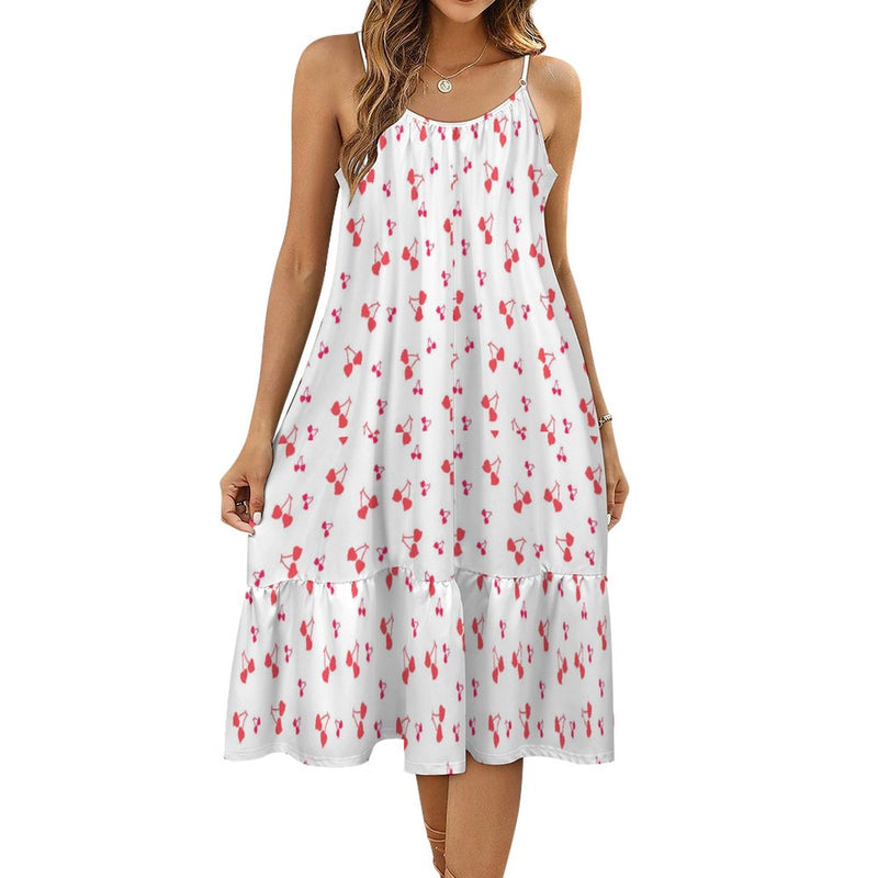 Heart Cherries Spaghetti Strap Dress