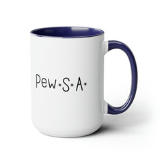 Pew.S.A. Bullet Holed Two-Tone Coffee Mug, 15oz