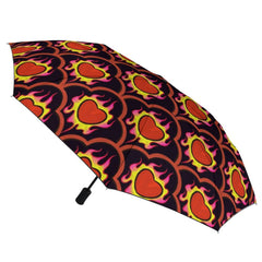 Hearts on Fire Auto Umbrella with Blackout Interior Valentines Umbrella Gift