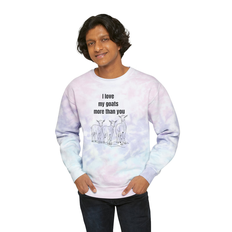 Goat Love Unisex Tie-Dye Sweatshirt