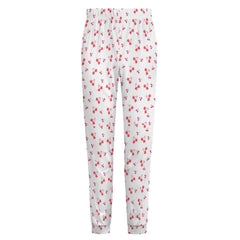 Cherry Hearts Mens Valentines Pajamas Pants Reg and Plus Size