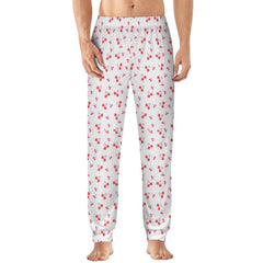 Cherry Hearts Mens Valentines Pajamas Pants Reg and Plus Size