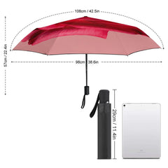 Red Rose Auto Umbrella with Anti-UV Coating