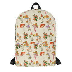 Fun Retro Groovy Mushroom Shrooms Pocket Backpack